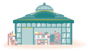 Illustration du kiosque à fleurs à Lyon - © Pramax